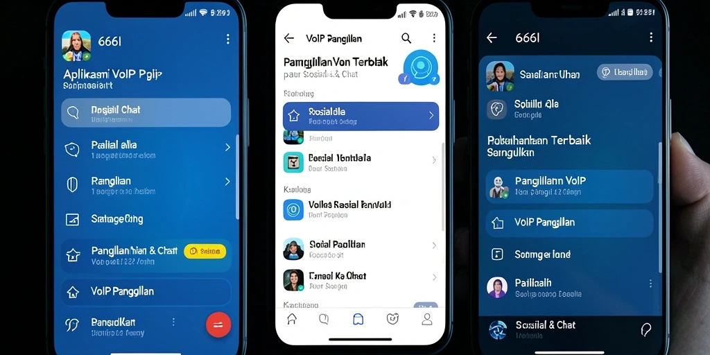Antarmuka pengguna 666I dengan fitur VoIP Panggilan yang menarik.