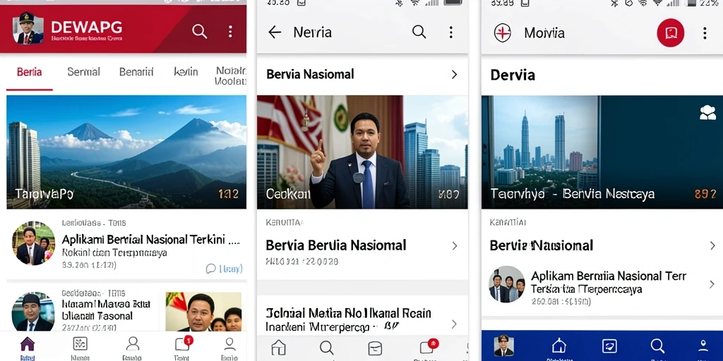 Antarmuka DEWAPG menampilkan berita Nasional dengan jelas dan rapi.