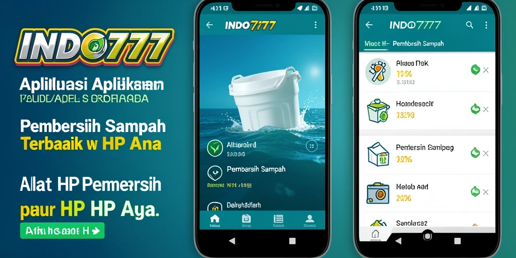 Antarmuka bersih dan intuitif dari aplikasi Pembersih Sampah INDO777.