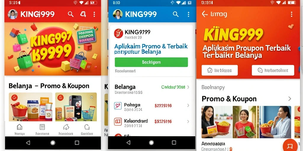 Tampilan antarmuka utama KING999 dengan fitur Promo & Kupon.