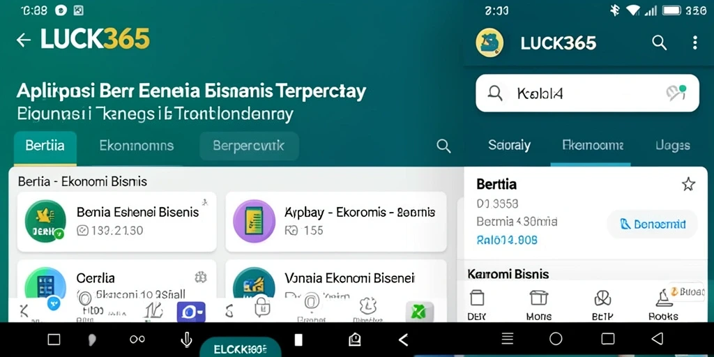 Antarmuka LUCK365 menampilkan informasi Ekonomi Bisnis yang jelas dan terstruktur.