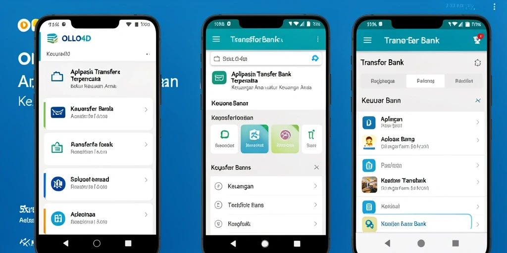 Tampilan antarmuka OLLO4D untuk transfer bank yang mudah dan cepat.