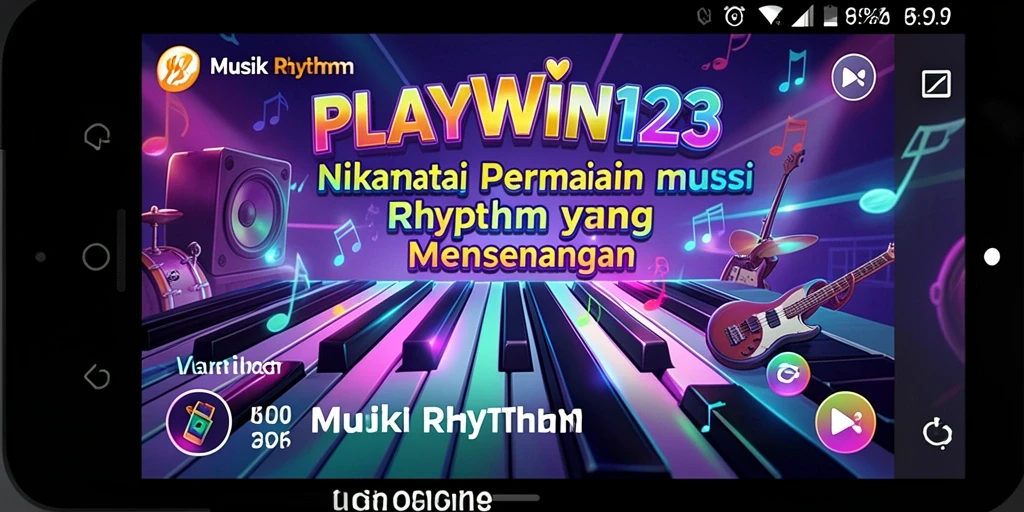 Screenshot utama PLAYWIN123 dengan tampilan antarmuka yang menarik dan fungsi Musik Rhythm.