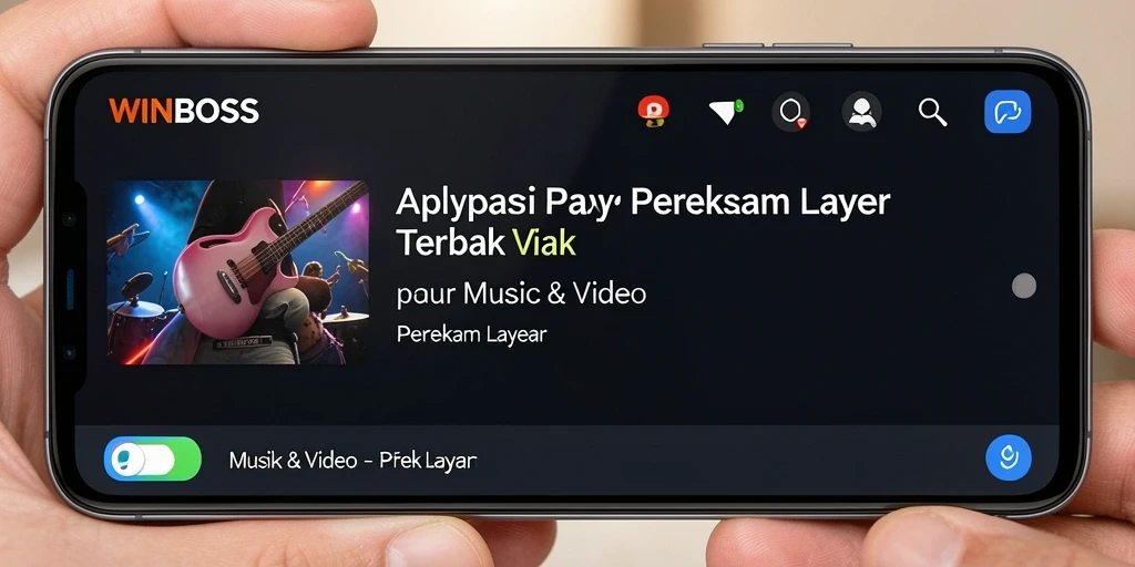 Antarmuka WINBOSS yang user-friendly saat merekam layar.